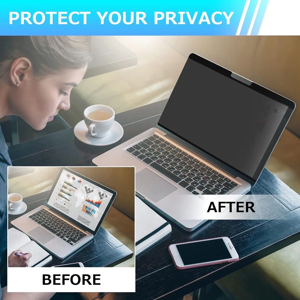 Magnetic Privacy Screen Filter for 14”/16:10 MacBook Pro/Max M1 A2442 (2021) - Image 3 of 4