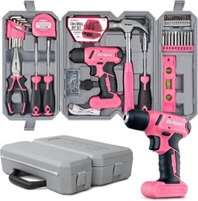 Pink Tool Kit  USB Drill Driver Home DIY 8V USB Gift DIY Cheap