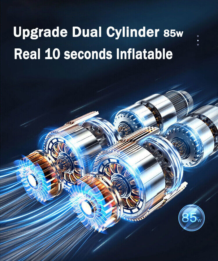 Car Air Compressor Rechargeable Cordless Tire Inflator Portable Air