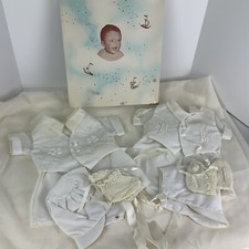 Little Folks Giftwear Vintage Pair of Christening Baptism Boys Outfits In Box