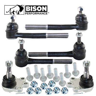 Bison Performance 6pc Front TieRod End Lower Ball Joint Kit For Astro Safari AWD