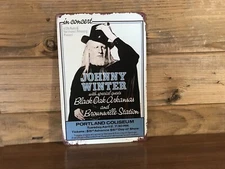 Johnny Winter In Concert Reproduction Tin sign 8"X12" Man-Cave Vintage Blues
