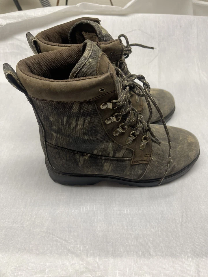 Browning Boys Leather/Canvas Camouflage Hunting Boots Insulated Size 5M - Image 2 of 4