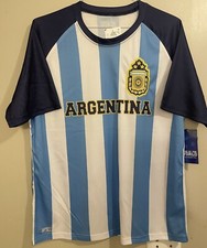 $70.00 Argentina Futbol Men’s National Soccer Jersey Blue White Size L New w Tag
