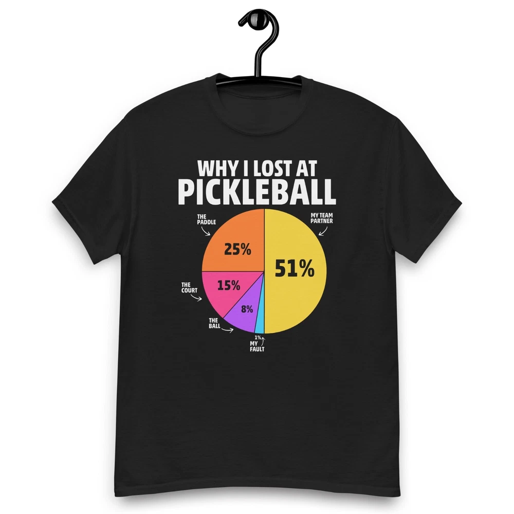 Pickleball Funny Men's Women's Shirt Why I Lose at Pickleball Pickleballers Gift