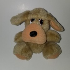 VTG Brown Puppy Dog Plush 6" Stuffed Animal Toy Tan