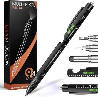 9 in 1 Multitool Pen, Cool Tools Gadgets for Men | eBay