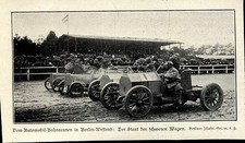 Berlin -- Automobile Track Race Start Heavy Cars - Newspaper Clipping 1903