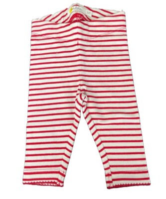Baby Boden Jersey-Leggings in voller Länge gestreift festlich Alltag - rot/elfenbeinfarben bedruckt