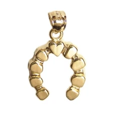 New 14k Yellow Gold Horseshoe Pendant