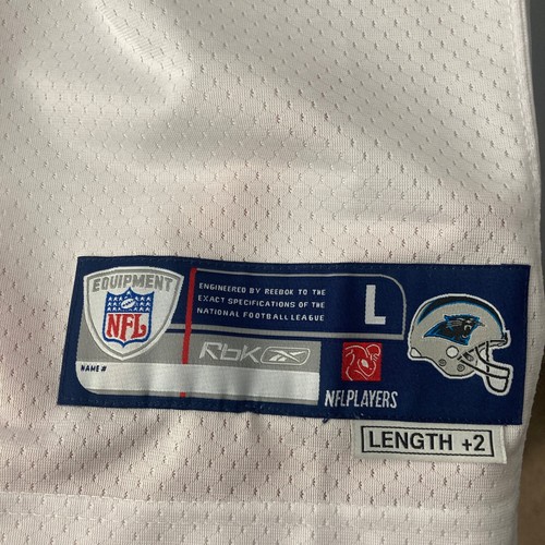 Carolina Panthers #34 DeAngelo Williams NFL Jersey by Reebok, LG Length +2 White - Picture 3 of 13