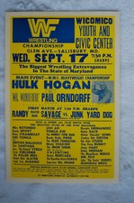 Hulk Hogan vs Paul Orndorff Promo Poster  Wrestling Wicomico Youth and Civic Cen