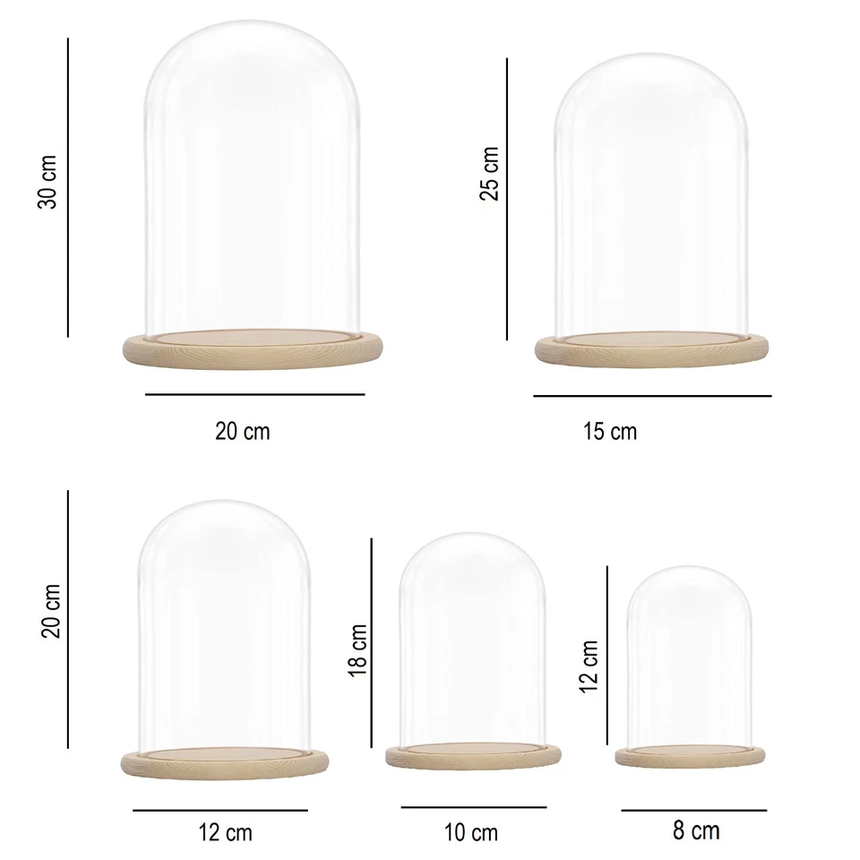 campana vetro cupola espositiva pastori action figure teca statua rosa diorami - Immagine 2 di 4