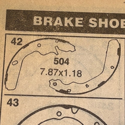 Brake Shoes 504 - set of 4 Free Shipping