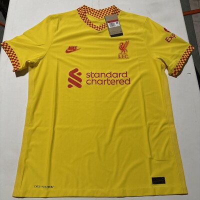 リバプールFC イエローユニフォーム MANÉ 10 M 2021/22 Liverpool Authentic Third Jersey #10 Sadio Mane Large Nike