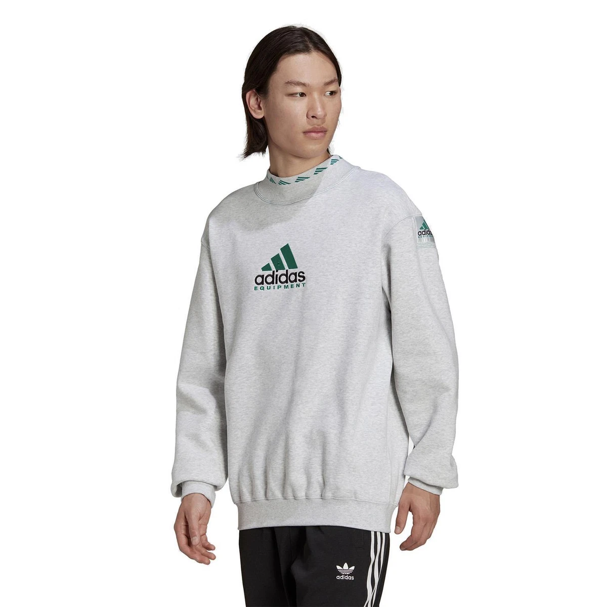 adidas MENS EQT ARCHIVE CREW NECK SWEATSHIRT JUMPER GREY 90S | eBay