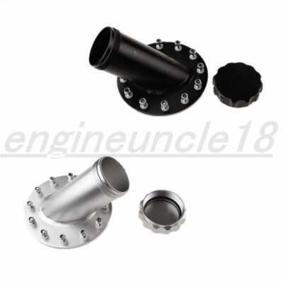 US SHIP 12 Bolt 45 Degree Billet Fuel Cell Fast Fill Filler Neck Cap Aluminum