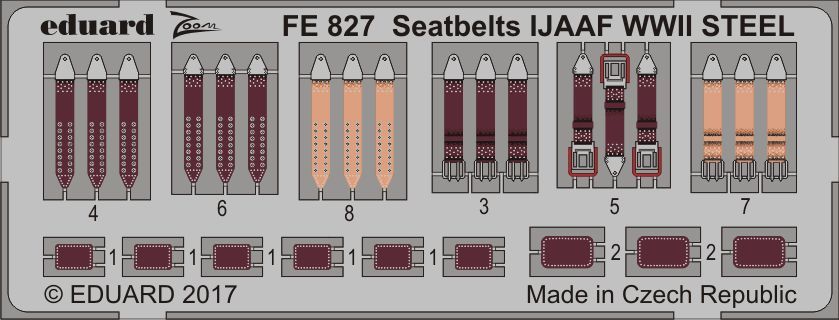 Eduard Accessories Fe827 - 1:48 Seatbelts Ijaaf WWII Steel - Etched Set - New