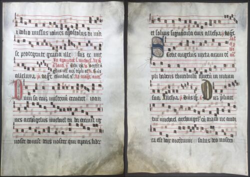 Antiphonar Antiphonary Parchemin Vélin Manuscrit 15th Century (85) - Afbeelding 1 van 3