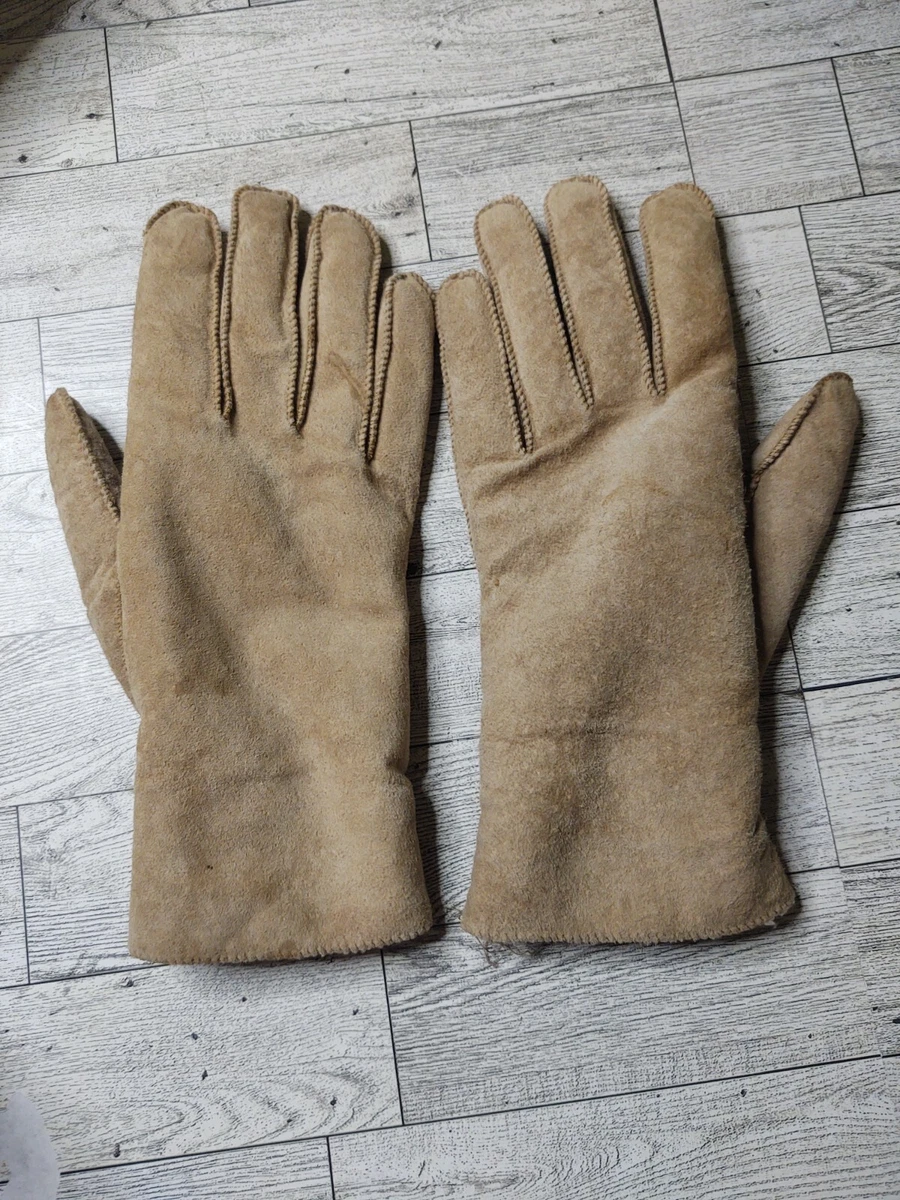 Women s Frownes Suede Driving Gloves Size L eBay