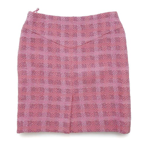 CHANEL Tweed Skirt Size 36 Cotton73%/Polyester23%/Polyamide4% Pink P76729 - Picture 2 of 11
