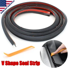 2m Weatherstrip V shape Car Door Window Glass Edge Rubber Seal Strip Soundproof