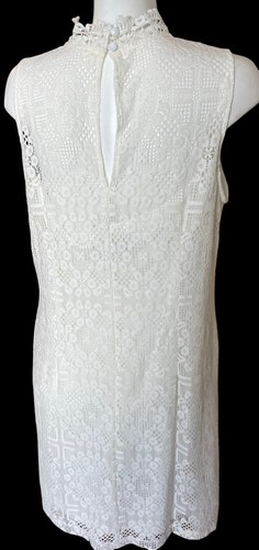 Ronnie Nicole Kleid Damen Größe 16 Weiß Häkel-Overlay mit Futter Boho - Bild 5 von 9