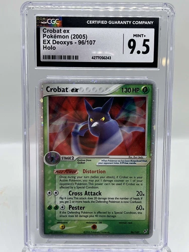 Crobat ex 96/107 EX Deoxys Holo Ultra Rare Vintage Pokemon TCG Card CGC 9.5 MNT+