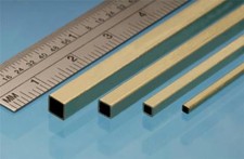 Albion Alloys Square Brass Tube 4.76 mm  x 4.76 mm x 3.96 mm Wall Pack of 2 SB2M