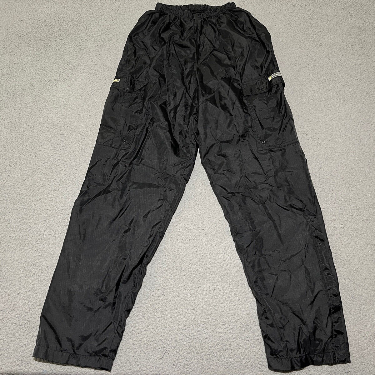 Pantalon Cargo Imperméable Stearns Homme Noir Taille M – Nylon Ripstop Avec Doublure Maille