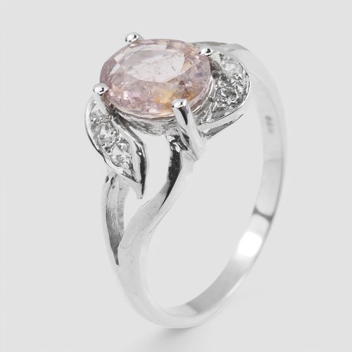 Chic Pastel Pink Tourmaline 0.80Ct 925 Sterling Silver Handmade Rings Size 4.75