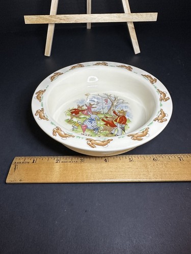 Vintage Royal Doulton Bunnykins Bone China 2x  2 Handle Cup/ 1 Bowl! - Picture 9 of 10
