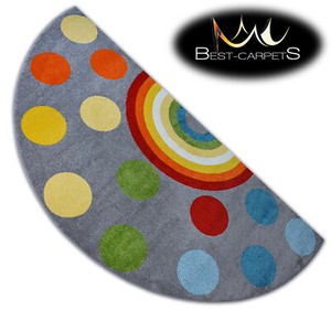 Dettagli Su Spessi Tappeti Moderni Pittura Semicerchio Originale Arcobaleno Economici