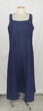 GAP Womens Dk Wash Blue Denim Sleeveless Tank Straps Square-Neck Maxi Dress XXL