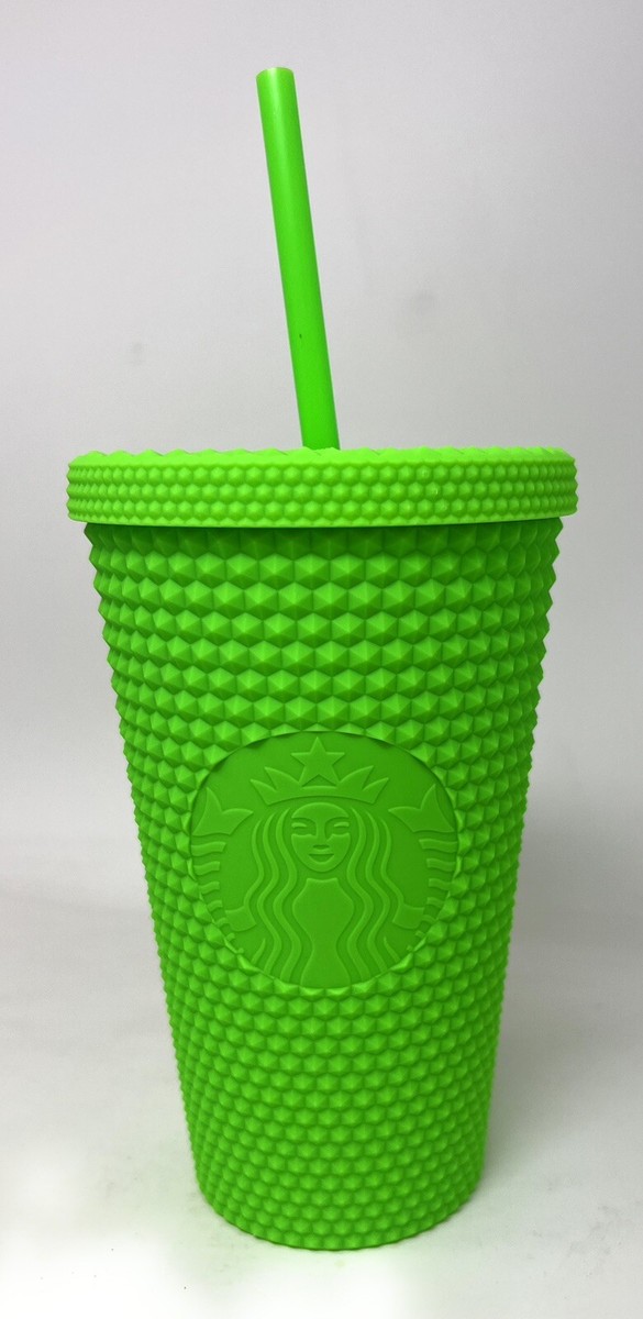 Starbucks Fall 2021 16oz Neon Green Grande Studded