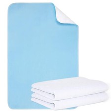Reusable Incontinence Bed Pads 34"X52" washable bed pad Heavy Absorbency 4-La...