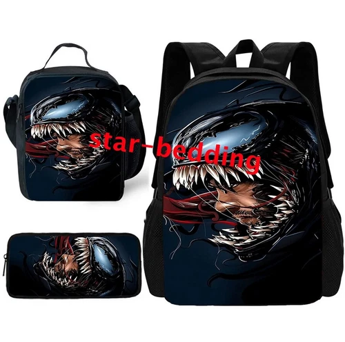 Kids Marvel Venom School Backpack Bags Insulated Lunch Bag Pencil Case Set Gift* - Picture 8 of 31