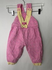 Osh Kosh Pink Floral Vintage Overalls Size 18 Months