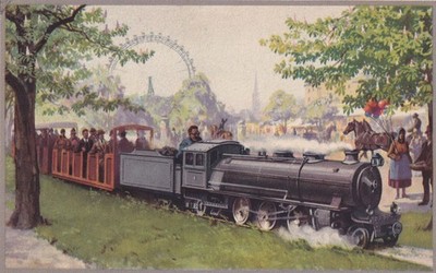 AK LILIPUT RAILWAY FERRIS WHEEL J.J. Weber Verlag Leipzig (BW3054)
