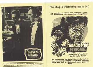 Frankensteins Rache Peter Cushing Phantopia Filmprogramm 140