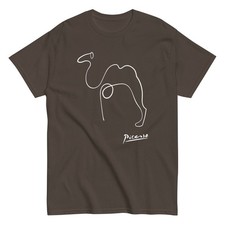 Picasso Camel One Line Drawing Art Meme Cult Movie Cool Unisex tee