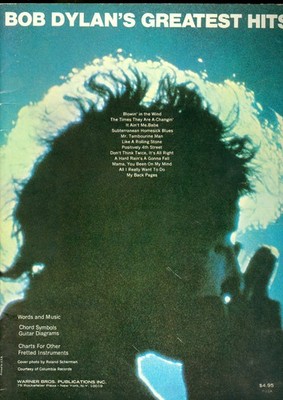 Bob Dylan's Greatest Hits sheet music songbook Mr. Tambourine Man Pos 4th Street