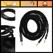 Upgraded OFC Headphone Replacement Cable, Dual 3.5mm to 3.5mm, 1.5m, Black