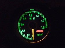 Omori Mechanical Boost Gauge 52mm Diesel Turbo Meter Black Led Land Cruiser