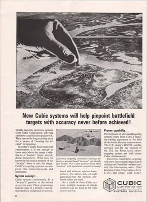 Cubic Corporation 1966 Original Print Ad Electronic Targeting Systems