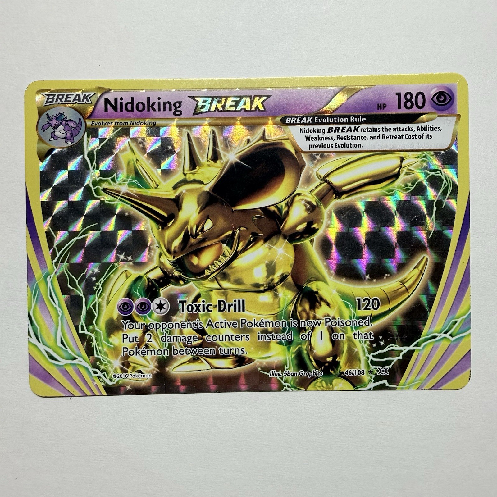 Pokemon TCG XY Evolutions Nidoking Break 46/108 Holo NM