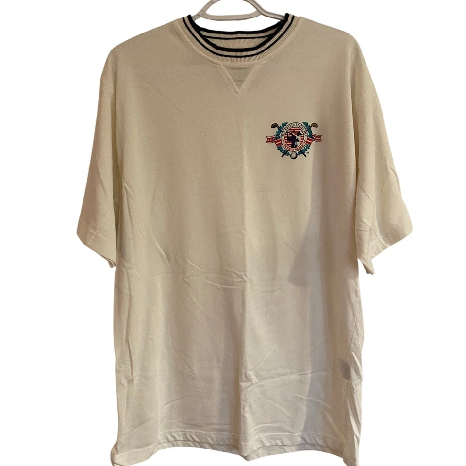 Camiseta de golf Pebble Beach Open 1992 talla L vintage logotipo crema Foto 4 de 4