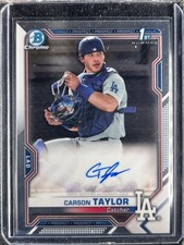 Taylor, Carson - 2021 Bowman Chrome Prospect - Autograph - INV1