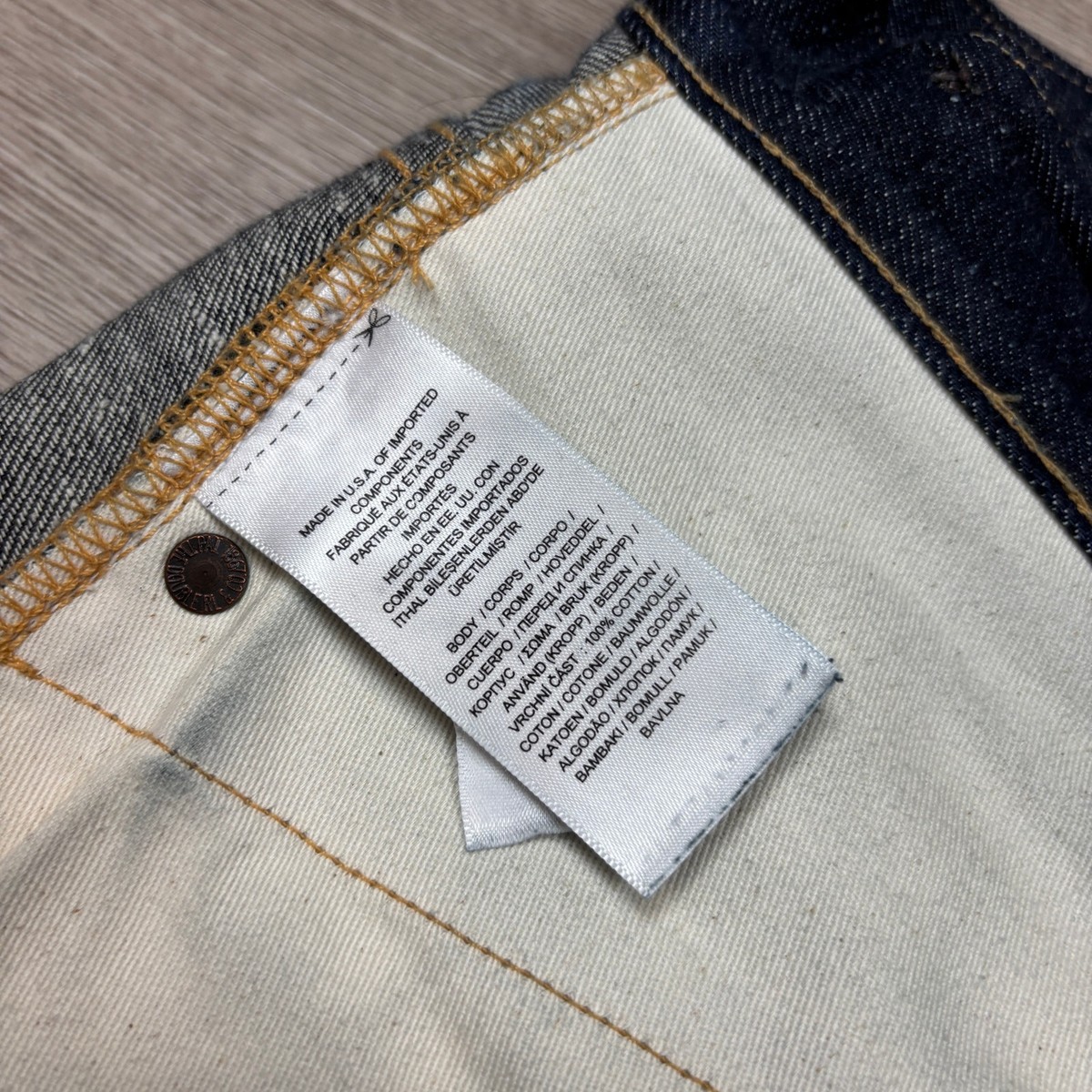 Rare RRL Double RL Ralph Lauren Buckle Back Selvedge Denim Jeans