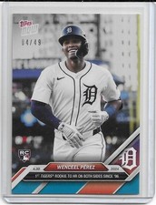 2024 Topps Now Wenceel Perez RC #141 - BLUE Parallel #'d 04/49